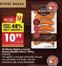 Biedronka Kiełbasa śląska z szynki Kraina Wędlin Select 450 g oferta