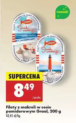 Biedronka Filety z makreli w sosie pomidorowym Graal, 200 g oferta