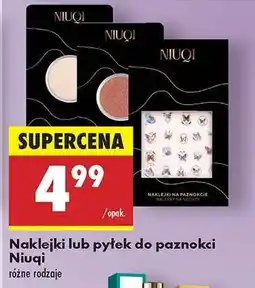 Biedronka Naklejki lub pyłek do paznokci Niuqi oferta