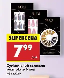 Biedronka Cyrkonie lub sztuczne paznokcie Niuqi oferta