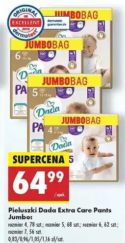 Biedronka Pieluszki Dada Extra Care Pants Jumbo oferta