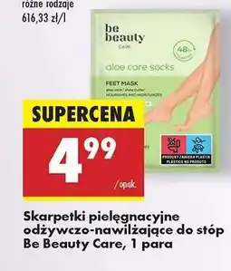 Biedronka Skarpetki pielęgnacyjne odżywczo-nawilżające do stóp Be Beauty Care, 1 para oferta