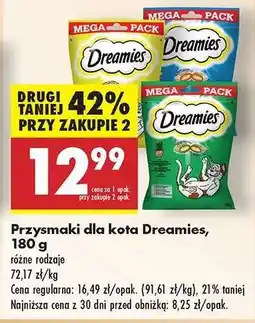 Biedronka Przysmaki dla kota Dreamies, 180 g oferta