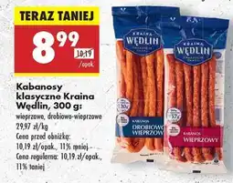 Biedronka Kabanosy klasyczne Kraina Wędlin, 300 g oferta