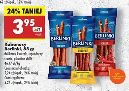 Biedronka KABANOSY BERLINKI 85 G oferta