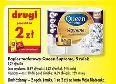 Biedronka Papier toaletowy supreme Queen oferta