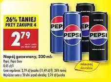 Biedronka Pepsi Zero 330ML oferta
