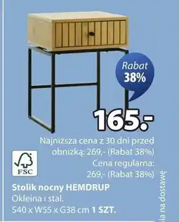 JYSK Stolik nocny oferta