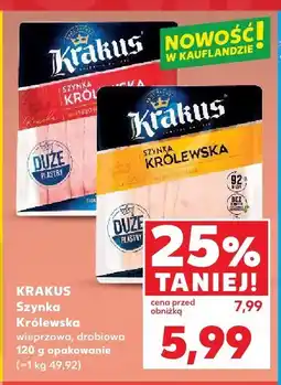 Kaufland Szynka królewska wieprzowa Krakus oferta