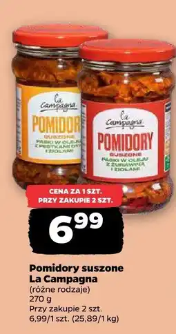 Netto Pomidory suszone La Campagna różne rodzaje oferta