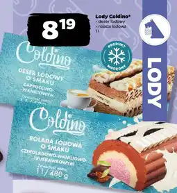 Netto Lody Coldino rolada lodowa o smaku czekoladowo-waniliowo-truskawkowym oferta