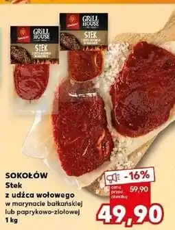 Kaufland Stek z udźca wołowego w marynacie paprykowo-ziołowej Sokołów Grill House oferta