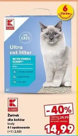 Kaufland Żwirek dla kota K-Classic oferta