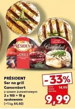 Kaufland Ser camembert z sosem żurawinowym President oferta