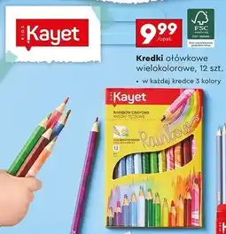 Biedronka Kredki tęczowe rainbow Kayet oferta