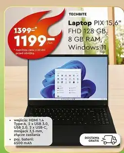 Biedronka Laptop pix 15.6'' Techbite oferta