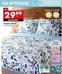 Biedronka Komplet pościeli z mikrofazy 220 x 200 cm + 2 70 80 Smukee oferta