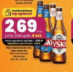 EMMA market Piwo Tyskie Gronie 5,2%, Piwo Tyskie 0% oferta