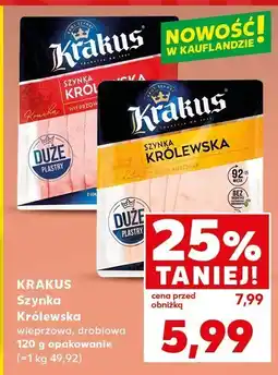 Kaufland Szynka Krakus Królewska wieprzowa oferta