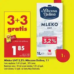 Biedronka Mleko UHT 3,2% Mleczna Dolina, 1 l oferta
