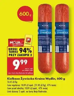 Biedronka Kiełbasa Żywiecka Kraina Wędlin 600 g oferta