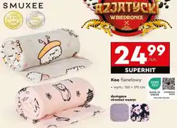 Biedronka Koc flanelowy oferta
