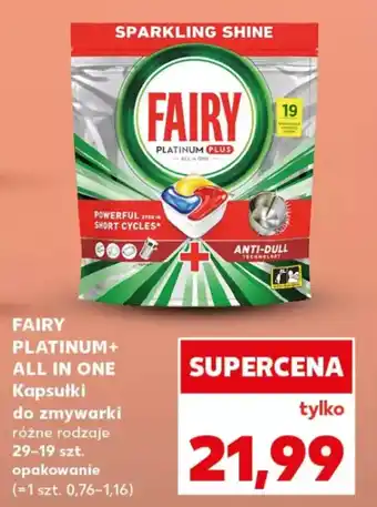 Kaufland FAIRY PLATINUM+ ALL IN ONE Kapsułki do zmywarki oferta