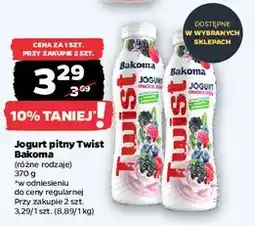 Netto Jogurt owoce leśne Bakoma Twist oferta