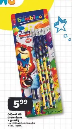 Netto Ołówki z gumką + temperówka Moje Bambino oferta