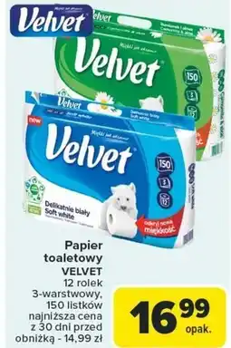 Carrefour Papier toaletowy Velvet oferta