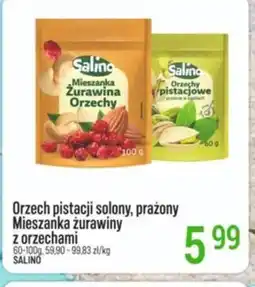 Orzech pistacji solony, prażony, Mieszanka żurawiny z orzechami