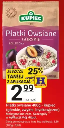 Hitpol Płatki owsiane Kupiec oferta