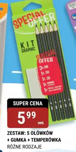 bi1 Zestaw 5 ołówków + gumka + temperówka oferta