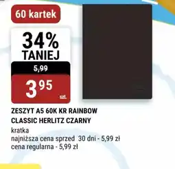 bi1 Zeszyt A5 60K KR Rainbow Classic Herlitz czarny oferta