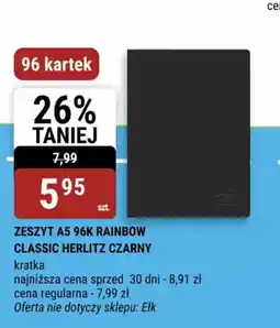 bi1 Zeszyt A5 96K Rainbow Classic Herlitz czarny oferta