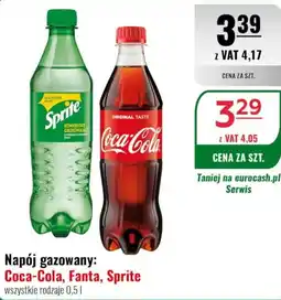 Eurocash Napój gazowany Coca-Cola, Fanta, Sprite oferta