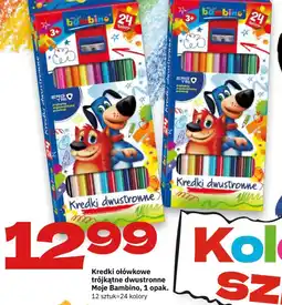 Twój Market Kredki ołówkowe trójkątne dwustronne Moje Bambino oferta