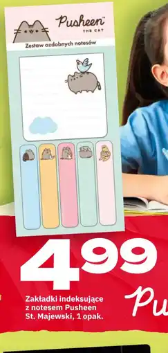 Twój Market Zakładki indeksujące z notesem Pusheen St. Majewski oferta