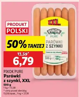Lidl Parówki z szynki XXL PIKOK PURE oferta