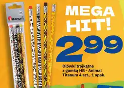 Twój Market Ołówki trójkątne z gumką HBAnimal Titanum oferta