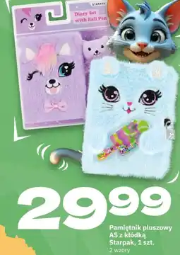 Twój Market Pamiętnik pluszowy A5 z kłódką Starpak oferta