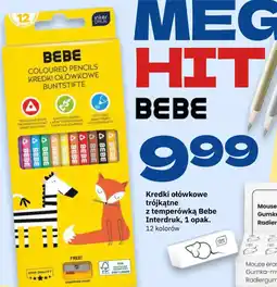 Twój Market Kredki ołówkowe trójkątne z temperówką Bebe Interdruk oferta