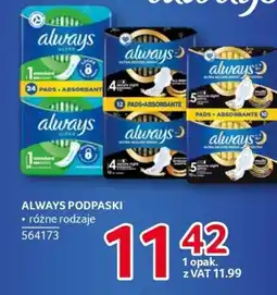 Selgros Always podpaski oferta