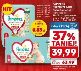 Kaufland Pieluchomajtki Pampers Premium Care oferta