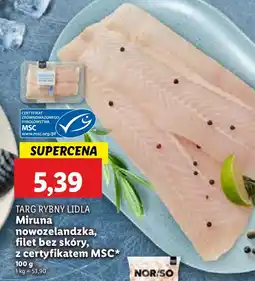 Lidl Miruna nowozelandzka filet bez skóry Targ Rybny Lidla oferta
