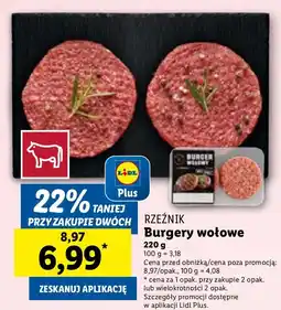 Lidl Burgery wołowe Rzeźnik oferta