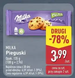 ALDI Ciastka Pieguski Milka oferta