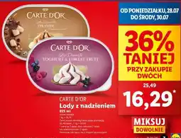 Lidl CARTE D'OR Lody z nadzieniem oferta
