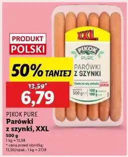 Lidl PIKOK PURE Parówki z szynki, XXL oferta