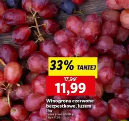 Lidl Winogrona czerwone bezpestkowe, luzem oferta